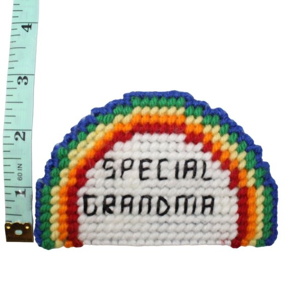 Handmade Stitched Plastic Canvas Rainbow Gay Pride Type Of People Fridge Magnets - Picture 5 of 7